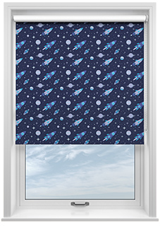 Rocket Adventure, Astral Blue - Twist&Fit Roller Blind